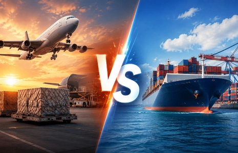 Transport lotniczy vs morski